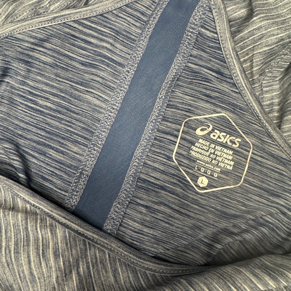 ASICS Striped Racerback Athletic Tank Top - Picture 3 of 3